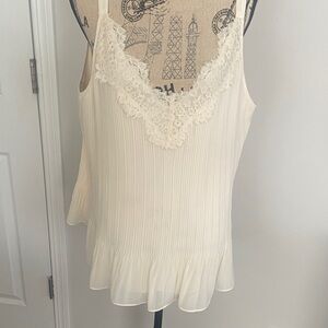 Chico's Cream Lace Trim Camisole